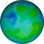 Antarctic ozone map for 2025-02-11